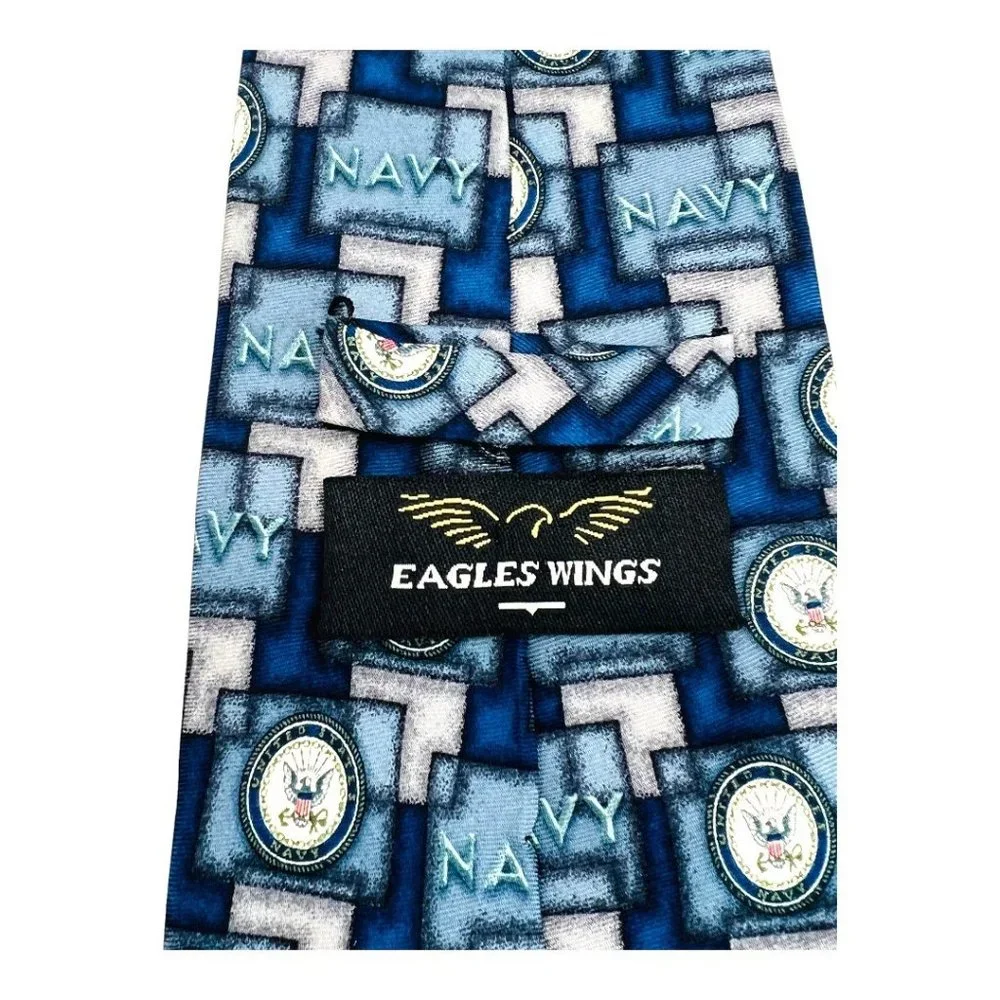 Eagles Wings 100% Silk United States Navy Men's Tie